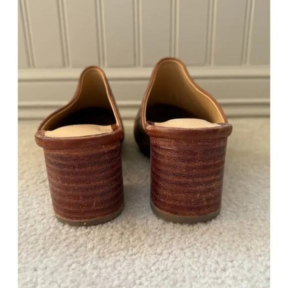 Nisolo All Day Slip On Heeled Mule Brown Leather 6 - Picture 5 of 10